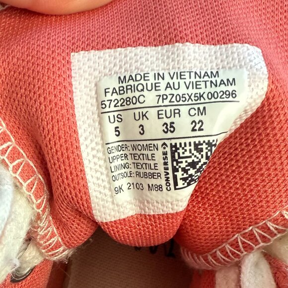 Converse Washed Floral CPX Egret/Terracotta Pink/Black 5 - Picture 9 of 12